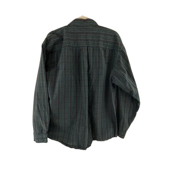 Arrow Mens Button-Down Long Sleeve Plaid Shirt L Gray 100% Cotton Preppy Dressy - Picture 5 of 10